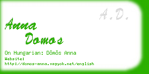 anna domos business card